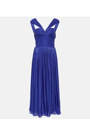 Costarellos Abito midi Cavana in gerogette di lurex