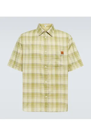 Loewe Camicia a quadri con pelle