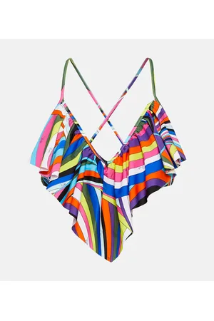 Puccini Top bikini Iride con volant
