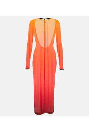Courrèges Courrèges Abito midi semitrasparente Gradient