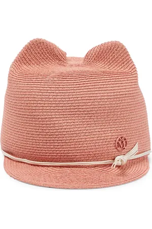 Maison Michel Kids Cappello Jamie in misto rafia
