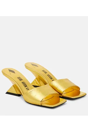 The Attico Sandali Cheope in pelle metallizzata