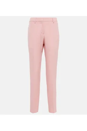 Burberry Pantaloni slim in lana a vita media