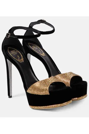 RENE CAOVILLA Pumps con plateau in velluto
