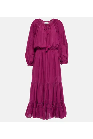 Marant Etoile Abito midi Latifa in misto cotone e lino