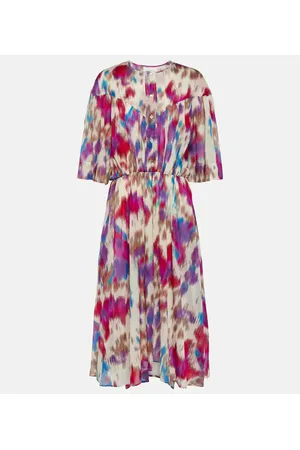 Marant Etoile Abito midi in cotone con stampa