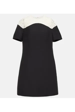 VALENTINO Miniabito Crêpe Couture con pizzo
