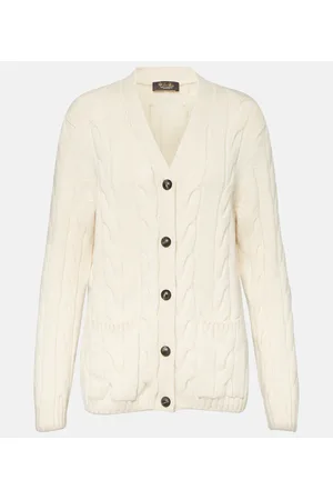 Loro Piana Cardigan Napier in cashmere a trecce