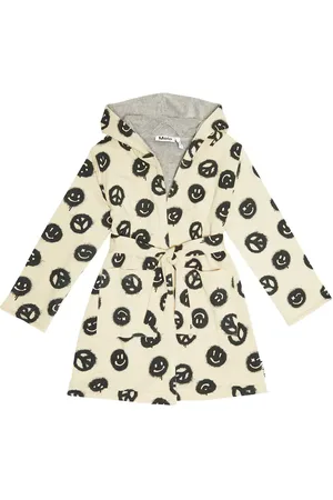Molo Accappatoio Wave Peace Smile in misto cotone
