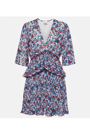 Ganni Miniabito in georgette con stampa