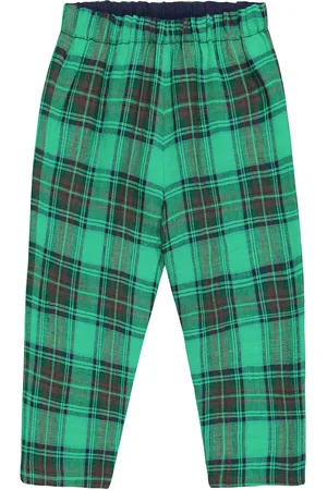 BONPOINT Baby - Pantaloni Dandy in lino a quadri