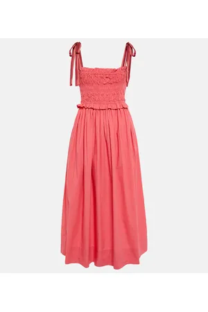 ULLA JOHNSON Abito midi Akshara in cotone