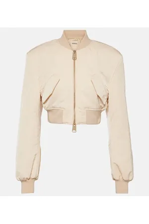 Khaite Bomber cropped Reggie in raso