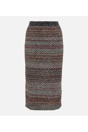 Missoni Gonna a tubino in maglia con pailettes
