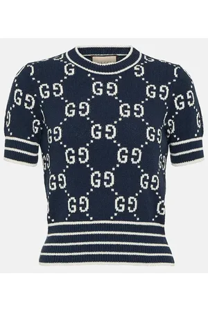 Gucci Top in jacquard di misto cotone GG