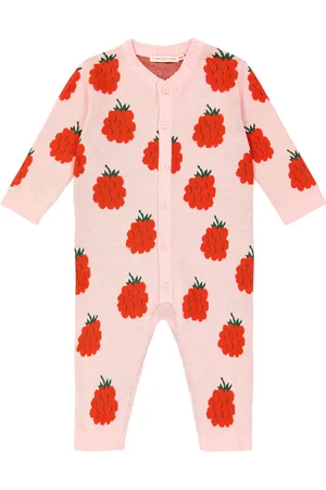 Tiny Cottons Baby - Jumpsuit corta Raspberries in cotone e lana