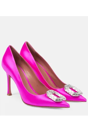 Amina Muaddi Pumps Camelia in raso