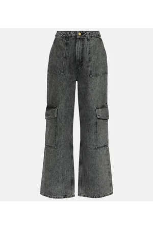 Ganni Jeans cargo a vita alta