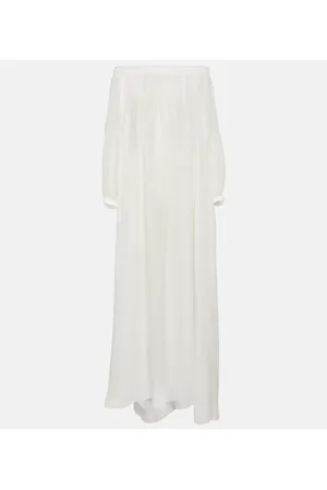 Alaïa Alaïa Abito lungo con scollo bardot