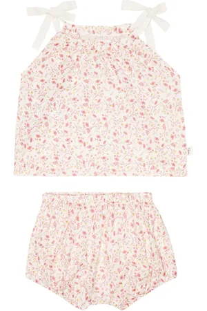 Il gufo Baby - Top e culottes in cotone