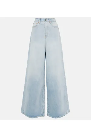 Vetements Jeans a gamba larga e vita alta