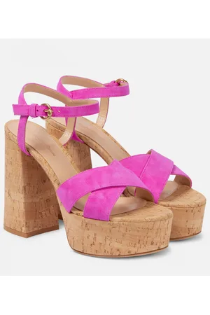 Gianvito Rossi Sandali con plateau Bebe in suede