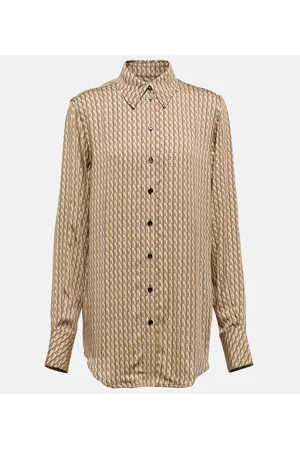 Victoria Beckham Camicia in seta con logo