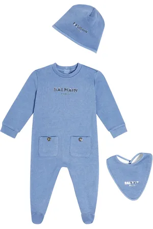 Balmain Baby - Tutina, bavaglino e berretto in cotone