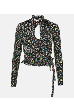 Paco rabanne Top cropped con stampa