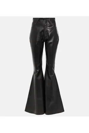 Alaïa Alaïa Pantaloni flared in pelle