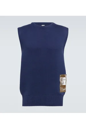 GR10K Gilet in cotone con ricamo