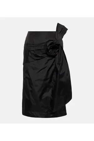 Simone Rocha Gonna midi con applicazione floreale