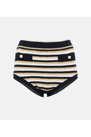 VALENTINO Shorts Roman Stud in lana a righe