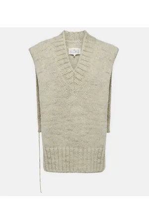 Maison Margiela Gilet in alpaca, cotone e lana
