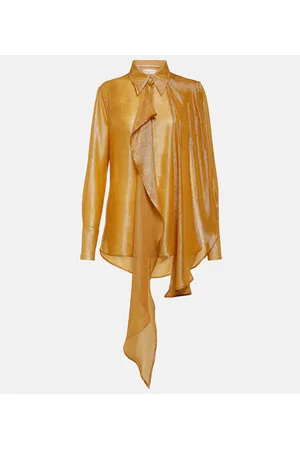 Victoria Beckham Blusa in lamé con cut-out