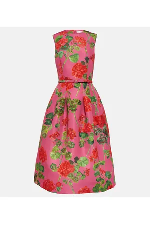 Oscar de la Renta Abito midi con stampa
