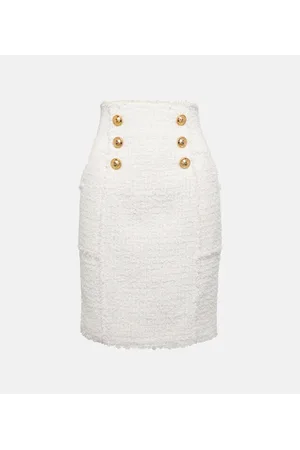 Balmain Minigonna in tweed a vita alta