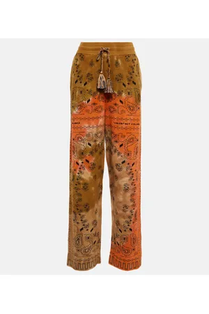 Alanui Pantaloni Bandana in piqué di cotone