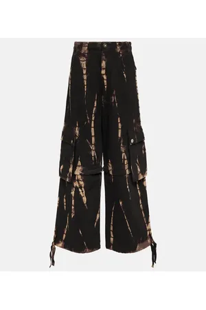 DION LEE Pantaloni cargo tie-dye in jeans