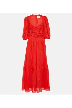 Marant Etoile Abito lungo Leoniza in cotone