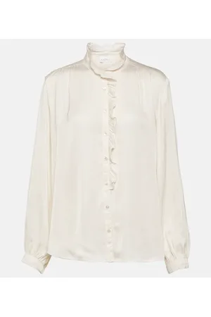 Velvet Blusa in raso con volant