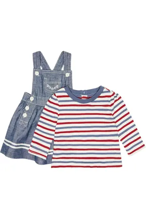 Ralph Lauren Baby - Abito in chambray e top in cotone a righe