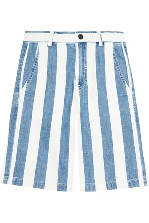 Stella McCartney Shorts di jeans a righe