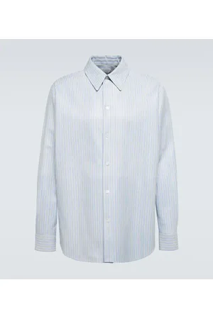 Bottega Veneta Camicia in pelle a righe