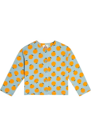 Jelly Mallow Cardigan Orange in jacquard di cotone
