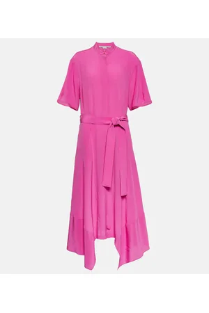 Stella McCartney Abito midi asimmetrico in seta