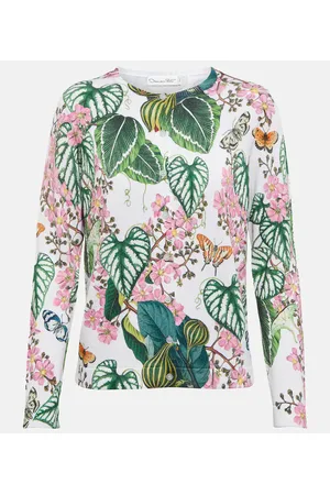 Oscar de la Renta Cardigan in maglia di misto cotone