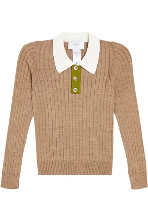 PAADE Polo in maglia di misto lana a coste