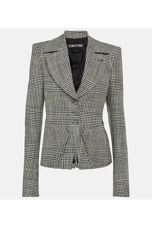 Tom Ford Giacca in lana vergine a quadri