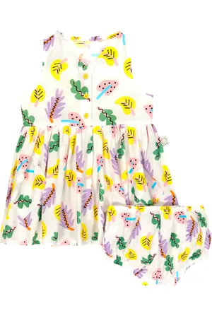 Stella McCartney Baby - Abito e culottes in cotone con stampa